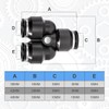 Innfeeltech 20 Pcs 8mm Black Splitter Push to Connect Pneumatic