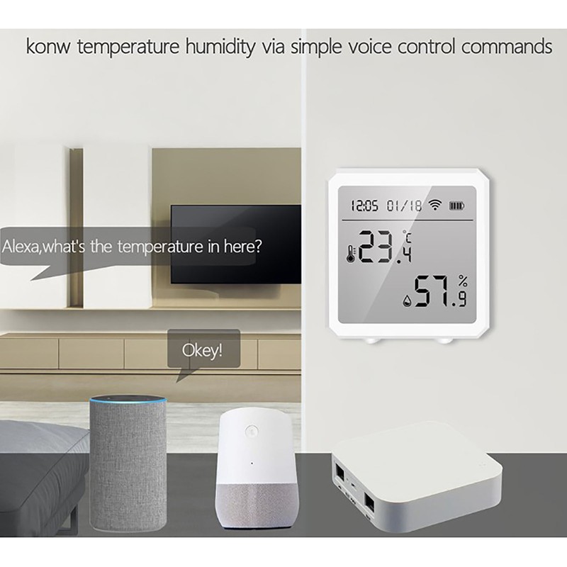 Temperature Humidity Monitor Wifi Sensor Controller Meter Detector LCD Digital