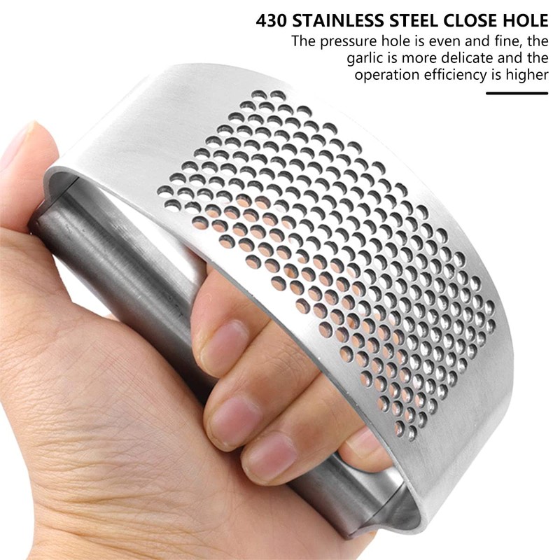 430 Stainless Steel Garlic Press, Garlic Crusher, Garlic Cutter, Garlic