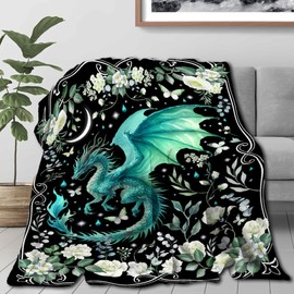 Dragon Throw Blanket, Dragon Gifts for Boys Girls Adults, Dragon Throw, Plush Cozy Lightweight Flannel Quilts for Bedroom Sofa Couch Living Room Decoration, 40"x50" for Kids