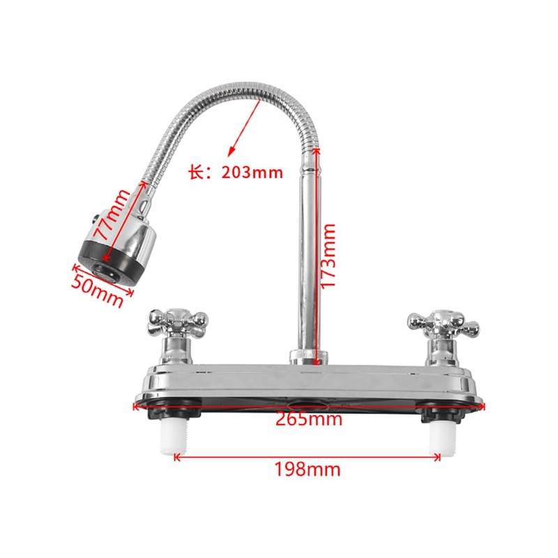 Ieron RV Kitchen Faucet Non-metallic, Flexible Spout for Campers, Motorhomes,