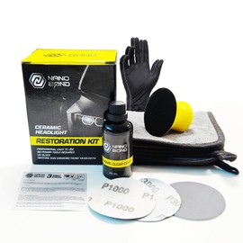 Nano Bond Ceramic Headlight Restoration Kit - No Power Tools Required - 3 Easy Steps to Restore Clarity Like New - Long Lasting UV Clear cloat