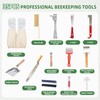 POLLIBEE 35Pcs Beekeeping Supplies Starter Kit with Bee Suit,Smoker &