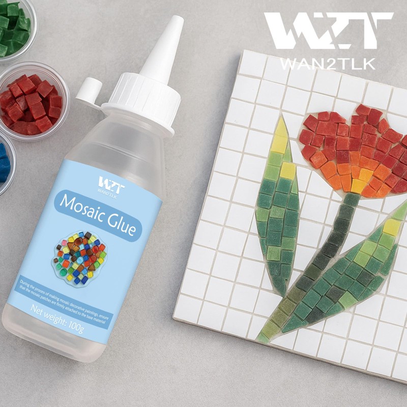 WAN2TLK Mosaic Glue 200ml - Non-Toxic & Water Resistant, Clear