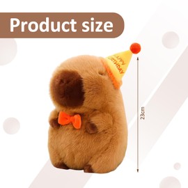 Capybara Plush Toy, Capybara Cuddly Toy Birthday 23 cm Cuddly Toy Capybara Kawaii Toy Cushion Gift for Children Girls from 3 Years Can Be Used as a Gift