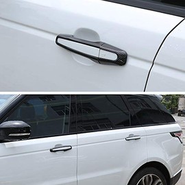 ZiWen Sport Carbon Fiber Style Door Handle Cover Protector Trim for Land Rover Range Rover Sport Discovery Jaguar XE XF F-Pace (Carbon Fiber)