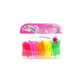 Rubber Band Rainbow Round Fluorescent Hair Tie Headband (WFIZU4T) / 고무줄 레인보우 라운드형광 머리끈 헤어밴드 (WFIZU4T)