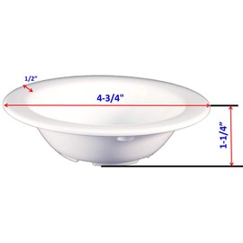 Z-Moments Western Melamine Fruit Bowl Monkey Bowl 4 oz. 4-3/4" dia. White or Tan NSF (36, White)