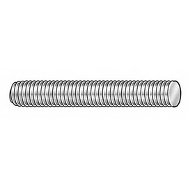 Fully Threaded Stud, 3/8"-16, 1 1/4 in, Stainless Steel, 316, Plain Finish, 10 PK