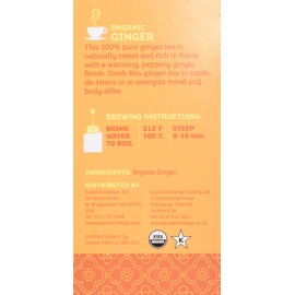 Equal Exchange Organic Caffeine Free Ginger Tea, 20-Count