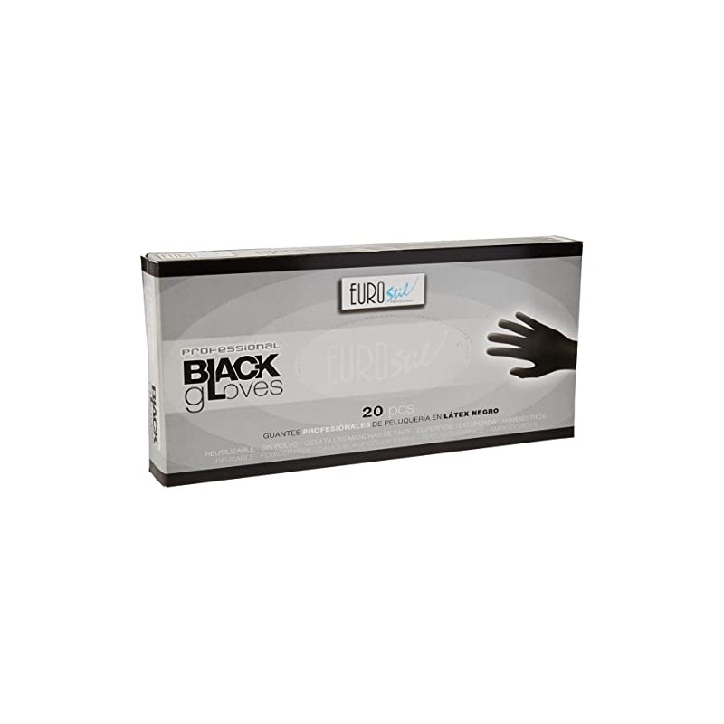 Euro Style Disposable Latex Gloves Medium Black/M – 100 g