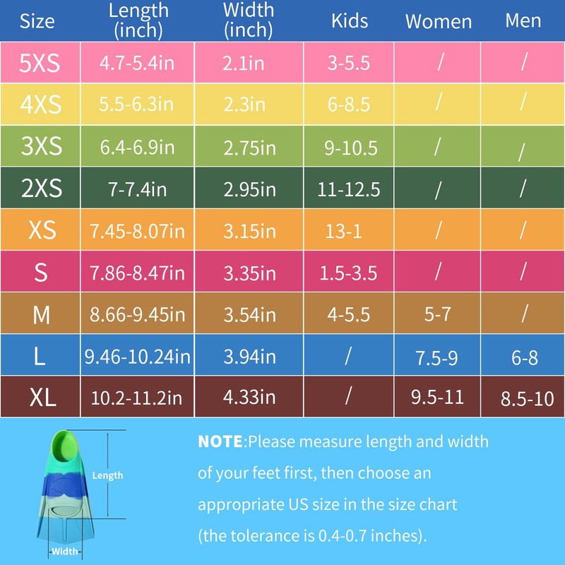 Azuunye Kids Swim Fins,Kids Flippers Youth Swimming Fins for Lap