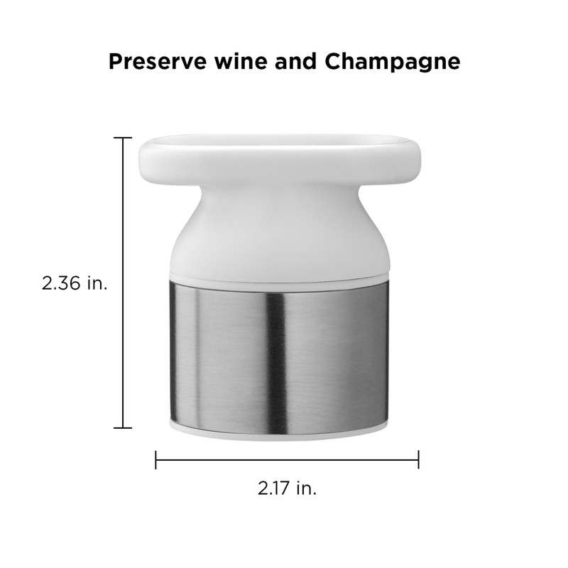 Rabbit Wine Stopper Preserver, 2.2x1.8x2.4, White