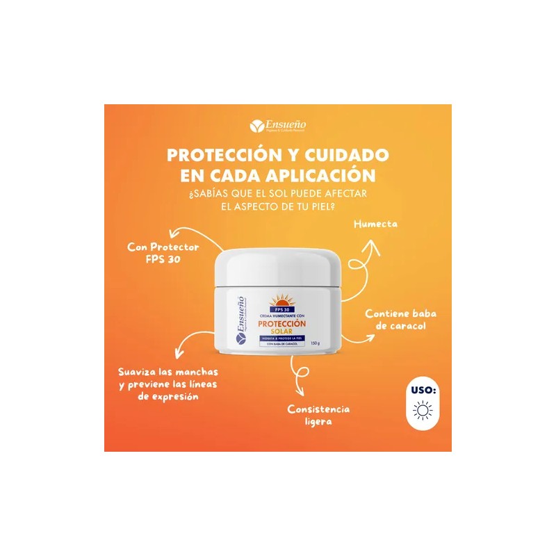 Ensueño crema baba de caracol SPF 150 g | protege