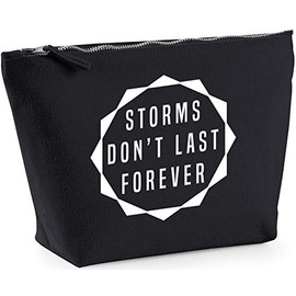 Hippowarehouse Storms Don't Last Forever printed make up cosmetic wash bag 18x19x9cm