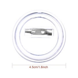 50 Pack 1.8 Inch Acrylic Design Button Badge Clear Button Pin Badges Kit for Craft Supplies, DIY Badges