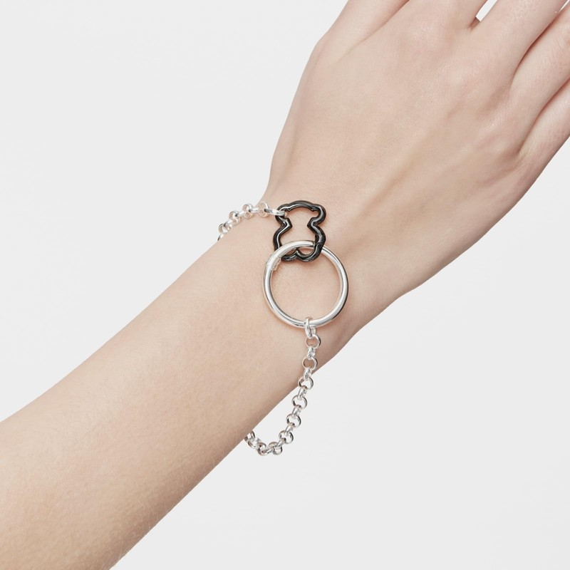 TOUS Hold Sterling Silver Chain Bracelet