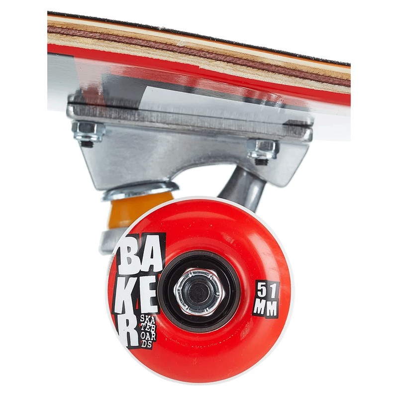 Baker Skateboard Factory Assembled Complete Logo Red/White 8.0"