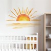 Sunset Wall Stickers, sacinora Yellow Setting Sun Wall Decals Removable