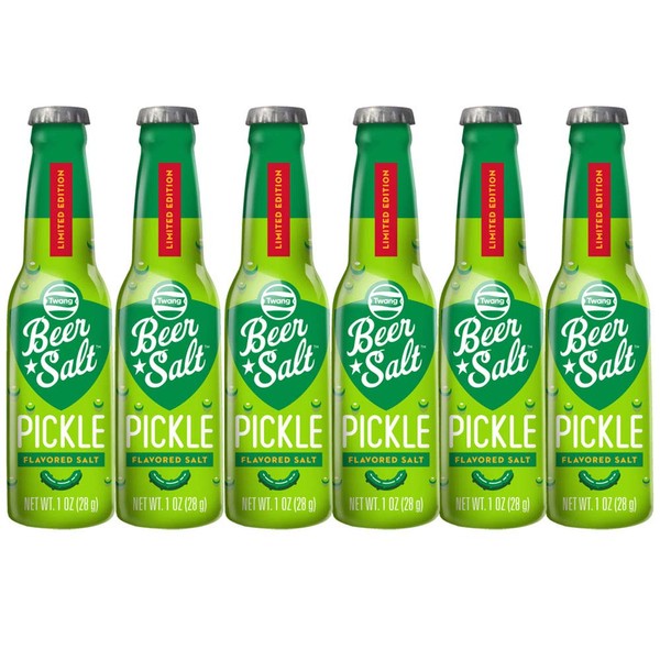 Twang Pickle Beer Salts, Pickled Flavored Beer Salts, Pack of