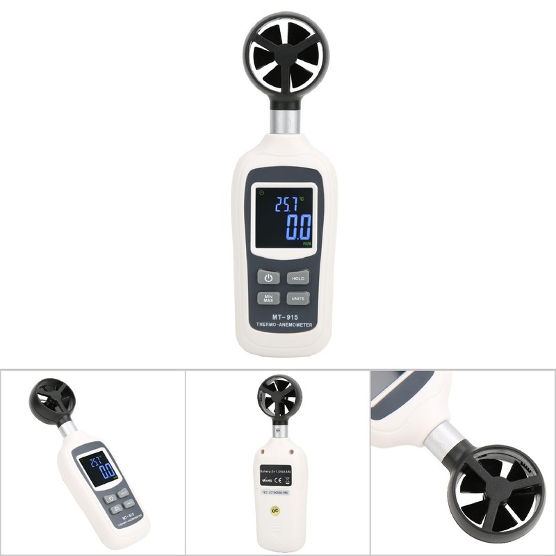 MT-915 Digital Portable Digital Anemometer Wind Speed Gauge Wind Temperature