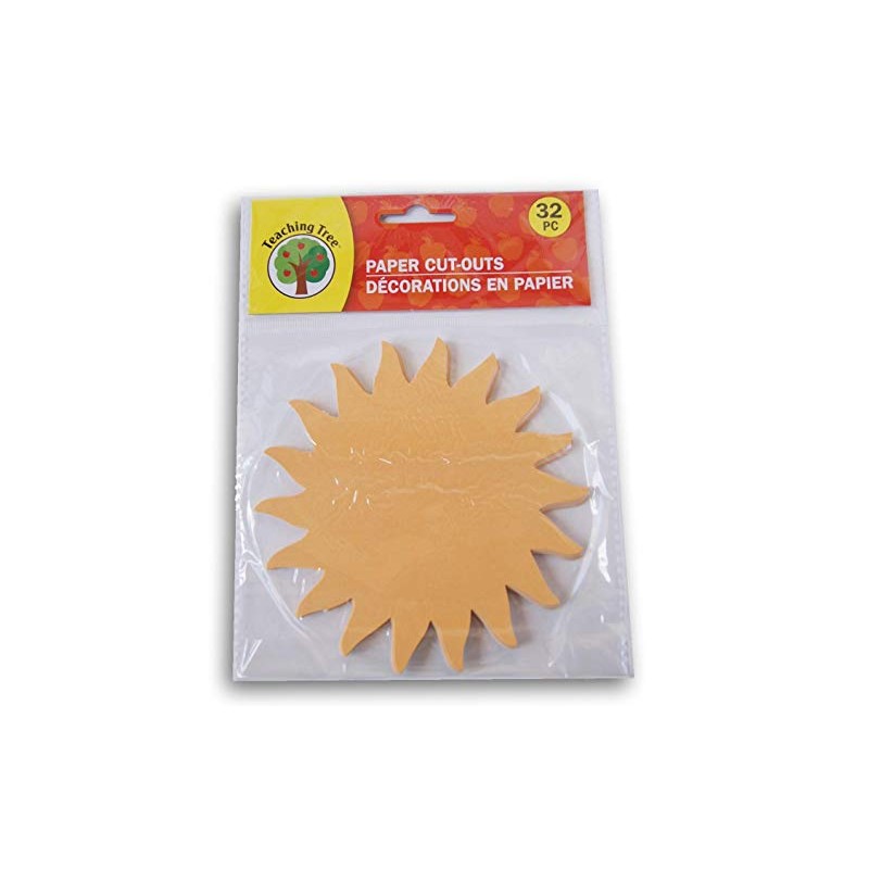 Teaching Tree Paper Cut-Outs - Orange Sun - 32 Count