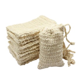 Kingsie 10 Piece Whisk Net Soap Bag Soap Bag Soap Bag Natural Linen Bath Soap Saver Bag Natural Soap Net Pouch