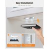 wowatt 6 Packs Rechargeable Motion Sensor Stair Light Black (Magnetic