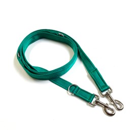 Police Style Dog Training Lead Double Ended 5ft (1.5 Metres Approx) Adjustable Leash Multi-Functional In Cushion Webbing (20mm, Emerald Green)