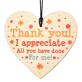 Thank You Gifts for Women Coworkers Friends Employees Volunteer Teacher Appreciation Gifts Plaque Small Wood Thank You Sign for Wall Door Thank You Hanging Ornament for Boss Staff Family Coach