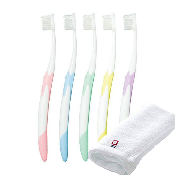 GC Ruscello P-20 Pisella Toothbrush, Pack of 5, S, Soft, Compact Head, Toothbrush, Easy to Reach Hard-to-Reach Places, Toothbrush, Toothbrush, Toothbrush, With Cap, For Women