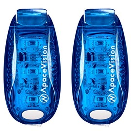 EverLightFX USB Rechargeable LED Safety Light (2 Pack) by Apace - Super Bright Bike Tail Light Works Brilliantly as Running Light for Joggers, Pets, Bicycle Strobe or Rear Clip On Lights (Blue)