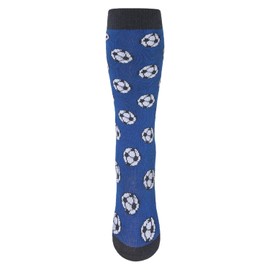 6 Pairs of Children's Knee-High Socks Football patterned
