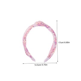 FRCOLOR 3pcs Wide Sequin Headbands for Women and Comfortable Knotted Hairbands with Mermaid Inspired Glitter Design Stylish Vintage Hair Accessories for Parties and Everyday Wear