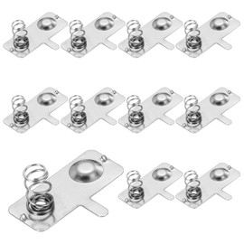 MECCANIXITY 10 Pcs Battery Metal Spring Contact Plate 28mm x 12mm Positive Negative Bipolar Nickeling Plate for Battery Holder and Electronic Toys