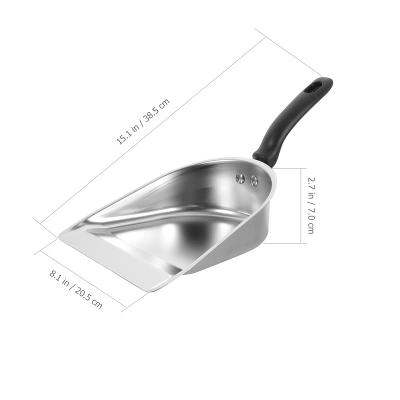 DOITOOL Stainless Steel Dustpan Handheld Scoop Pan with Bakelite Handle