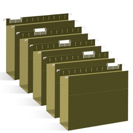 Extra Capacity Hanging File Folders, RAZCC 30 Pack Letter Size Reinforced Hanging Folders with Heavy Duty 3 Inch Expansion for Bulky Files, Filing Cabinet, Adjustable Tabs, Green