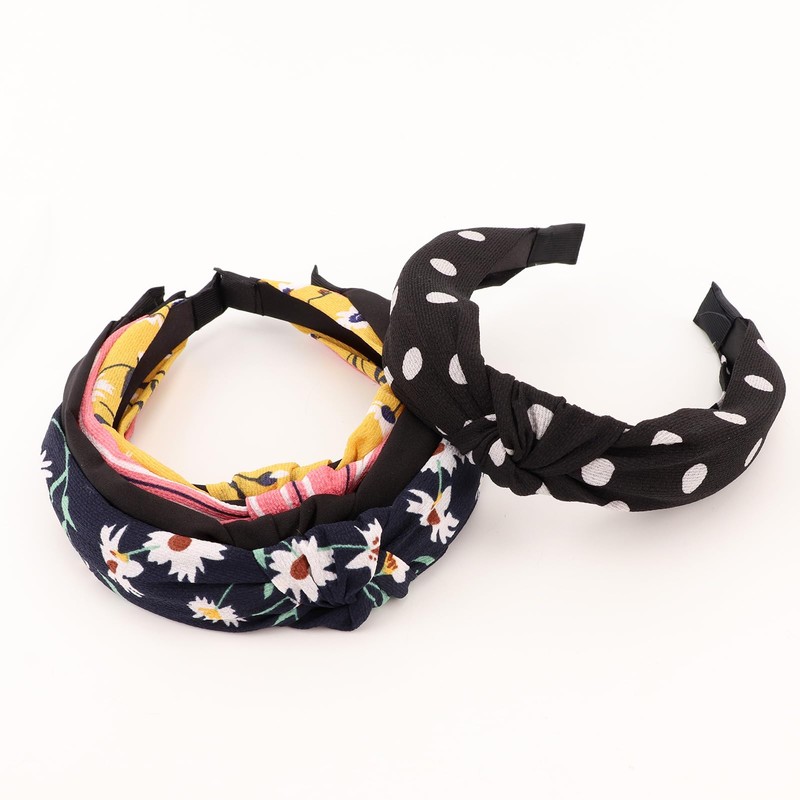 Dreshow Women's Boho Headband, Printed Headbands, Knots, Twisted Elastic Head