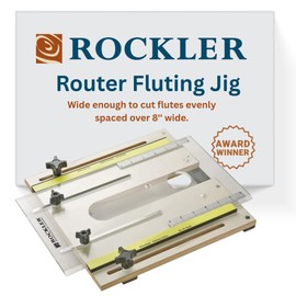 Rockler Router Fluting Jig - Router Jig for Perfect Flutes – Spline is Easy to Custom Drill for Non-Standard - Fluting Built w/MDF, Aluminum – Table Accessories