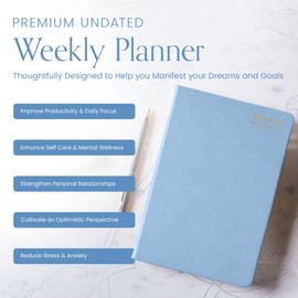 2024-2025 Daily & Weekly Planner - 8.5x11 A4 Size - Mantra Planner (5" x 8", Blue)