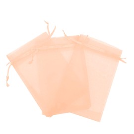 50 Pcs Peach 4x6 Sheer Drawstring Organza Bags Jewelry Pouches Wedding Party Favor Gift Bags Gift Bags Candy Bags [Kyezi Design and Craft]