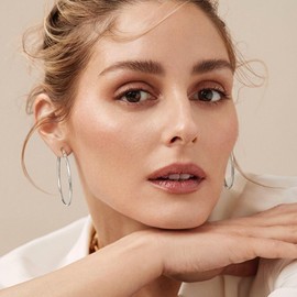 CASSIECA 10 Pairs Clip On Hoop Earrings for Women Stainless Steel Fake Hoop Earrings Silver Gold Clip On Spring Hoop Earrings for Non-Pierced Ears, 25mm 30mm 40mm 50mm 60mm