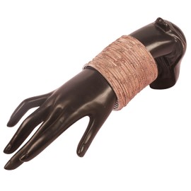 Touchstone New Indian Bollywood Fresh Fashion Trend Setter Engraved Work Scintillating Rhinestone Sepia Brown Pastel Color Designer Jewelry Adorable Bracelets Bangle. Set of 24.for Women.