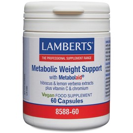 Lamberts Metabolic Weight Support Capsules – Metabolaid® Lemon Verbena & Hibiscus – Chromium & Vitamin C – 60 Capsules
