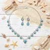 EARENT Boho Teardrop Turquoise Jewelry Set Western Necklace Dangle Earrings