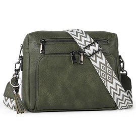 TAN.TOMI Crossbody Bags for Women MultiPockets Purses for Women Vegan Leather Shoulder Bag Handbags for Women Travel Shopping