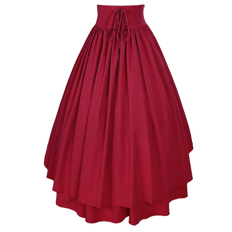 Mingyuezai - Falda victoriana para mujer estilo campesino renacentista medieval,