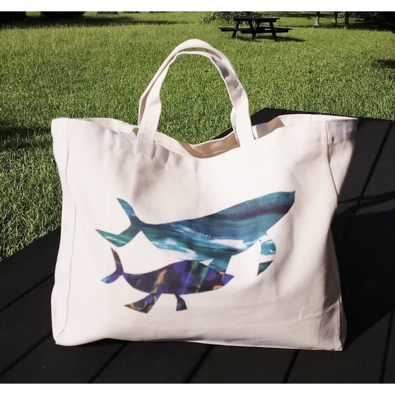J's Select Tote Shoulder Bag, 2-Way, Large Capacity, Canvas, Logo