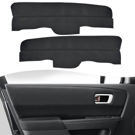 Front Door Panel Insert Cover Replacement for Honda Pilot 2009 2010 2011 2012 2013 2014 2015, Left and Right Side, Vinyl Leather Upholstery, Anti-scratch, Black