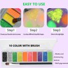 KARLOR 10 Color Fluorescent Eyeshadow, Glitter Luminous Neon UV Eyeshadow